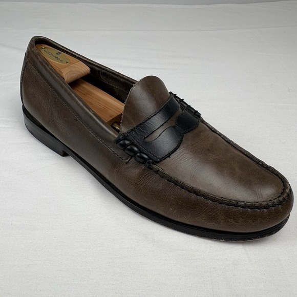 GH Bass and Co. Other - GH Bass & Co Weejuns "Leo" Penny Loafers 11.5D Gray/Black Handcrafted Leather